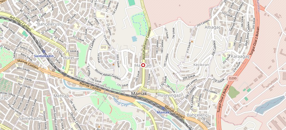Mervem Temizlik konumu — Harman Mah. 165. Sok., Mamak / Ankara